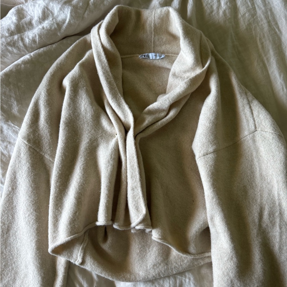 Zara Cream Cowl Neck Sweater